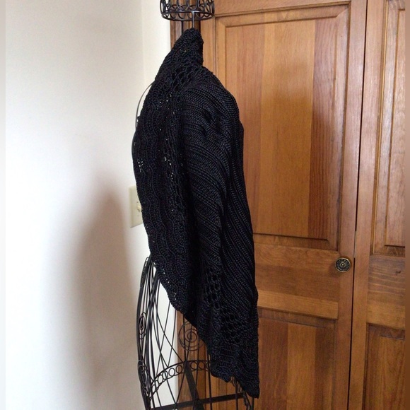 Lafayette 148 New York Viscose Knit Shrug, Black, Small - Picture 7 of 8